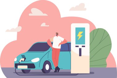 adam şarj elektrikli otomobil