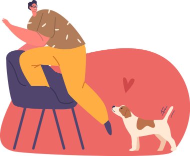 Köpekten korkan adam.