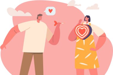 Sevgilisinin kalbini hedef alıyor.