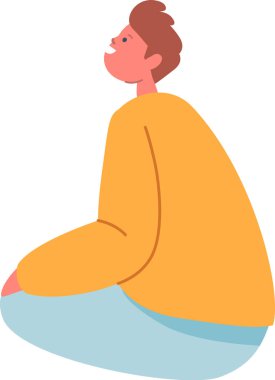 Şaşkın çocuk dinliyor.