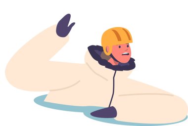 Kar kayakçısı yardım istiyor.