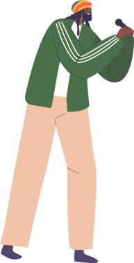 Reggae şarkıcısı erkek performansı