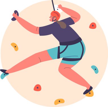 Duvardaki küçük kaya tırmanıcısı