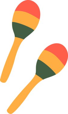 Maracas müzik aletini sallıyor
