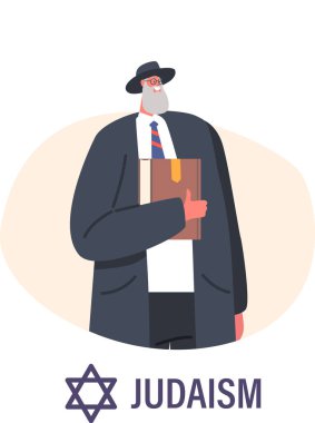 Geleneksel kıyafetli Yahudi keşiş.