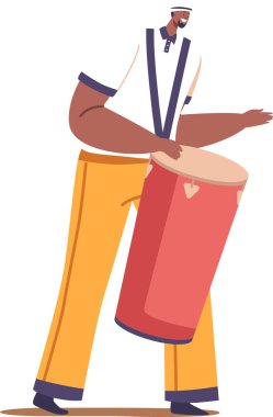 Bombo leguero çalan Latin müzisyen