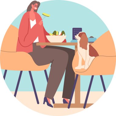 Restorandaki köpek sahibi.