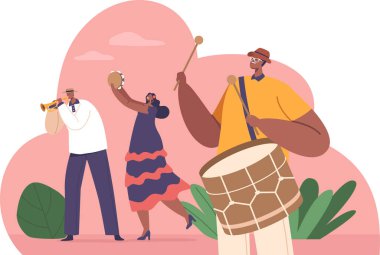 Latin müzisyen karakterleri performansı