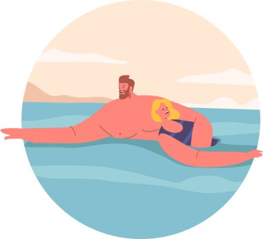 Plaj cankurtaranı boğulan kadını kurtarıyor