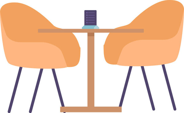 Cafe table with chair interior