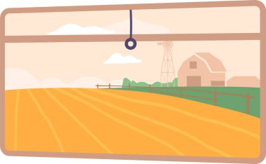 Tren vitrininde kırsal alan