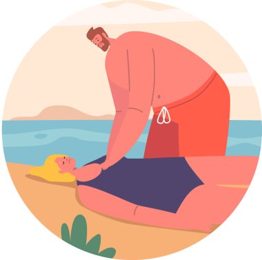 Cankurtaran göğüs masajı yapıyor.