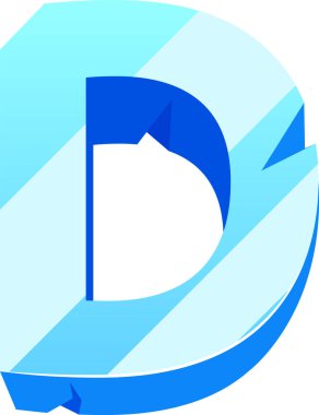 Büyük harf buz yazı tipi