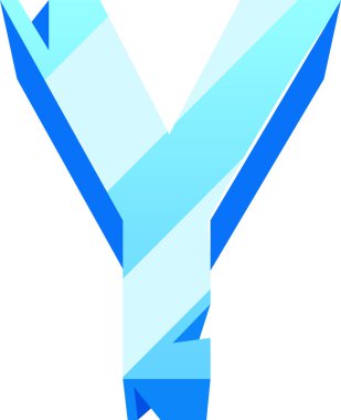 Y büyük harf buz yazı tipi