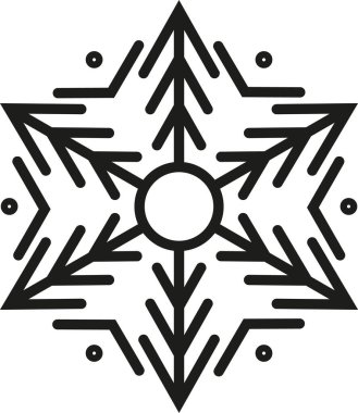 Tek renkli geometrik kar tanesi süsü