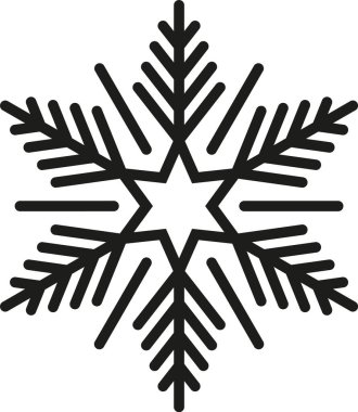 Güzel geometrik dikenli kar tanesi