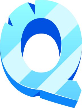 Q büyük harf buz yazı tipi