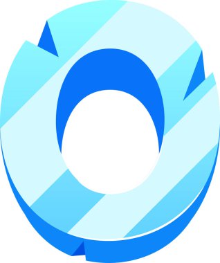 O büyük harf buz yazı tipi