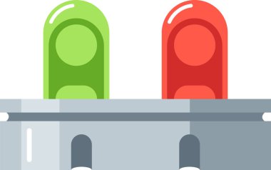 Kırmızı ve yeşil yanıp sönen siren