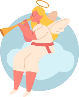 Melek bulutlarda pipo çalıyor