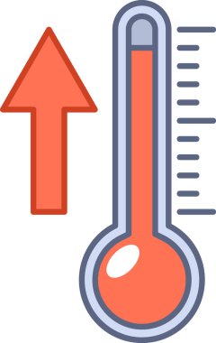 Sıcak hava kırmızı sıcaklık sembolü