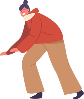 mutlu kız kar ile oynama