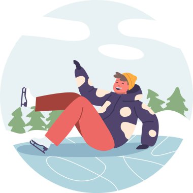 Çocuk buz pateni pistinde kaydı.