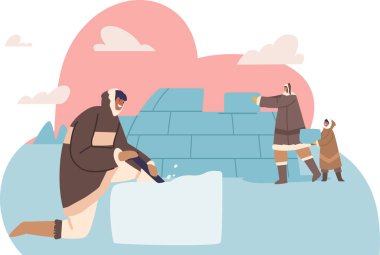 Mutlu Eskimo aile binası