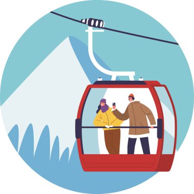 Çift teleferik yolculuğunu seviyor