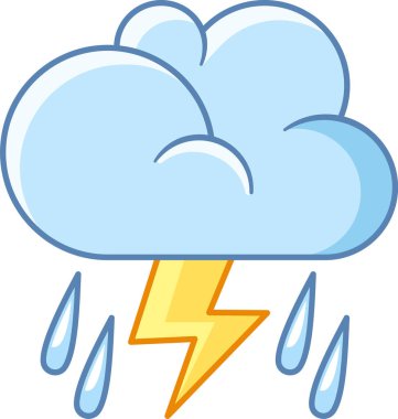 Fırtınalı, şimşek gibi yağmurlu