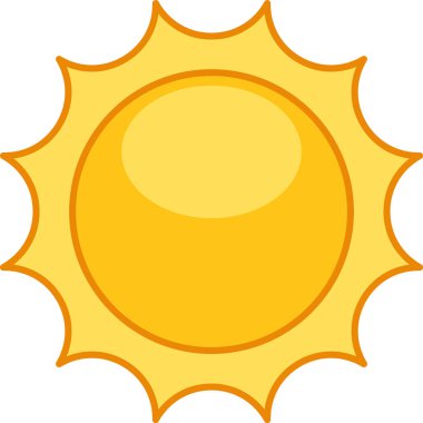 Güneş sembolü güneşli hava tahmini