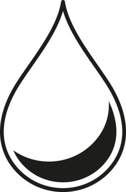 Su damlası siyah-beyaz hava sembolü