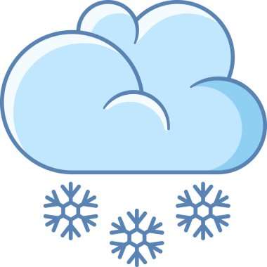 Kış yağışı hava tahmini sembolü