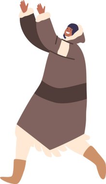 Dans eden etnik Eskimo kadın