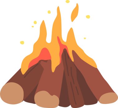 Ormanla yanan şenlik ateşi