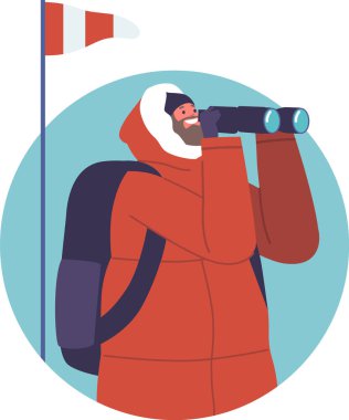 Dürbünlü kutup kaşifi bilim adamı