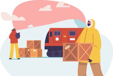 Araştırma kutup istasyonundaki bilim adamları