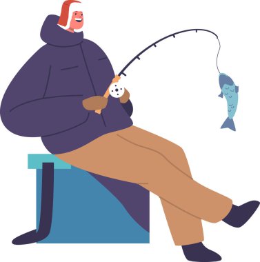 Balıkçılar oltayla balık yakaladı.