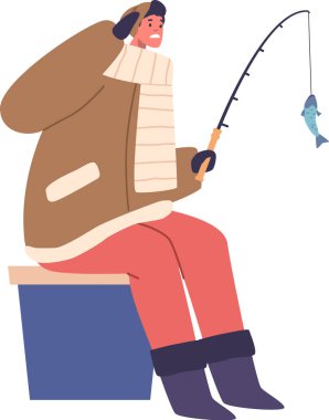 Balıkçı balık tutuyor