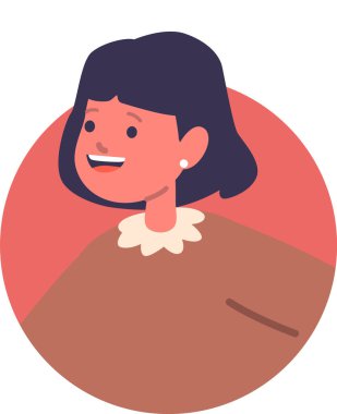 Küçük kız gülümseyen avatar