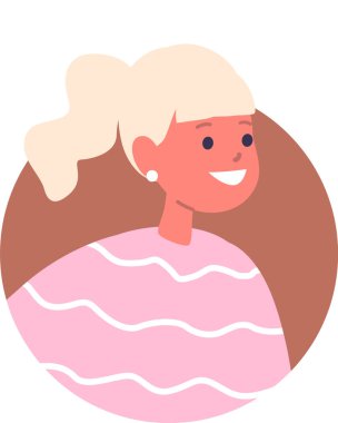 Zarif gülümseyen kız çocuk avatarı