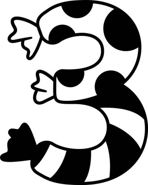 Üç numara şeker paketi.