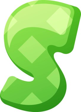 S harfi çocuksu yazı tipi