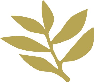 Stem with green leaves