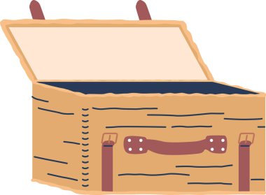 Piknik için el yapımı saman sandığı