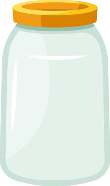 Yiyecek saklamak için cam kavanoz.