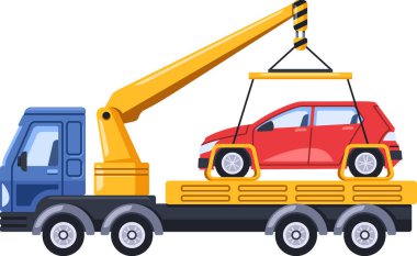 Otomobil vinci boşaltılıyor