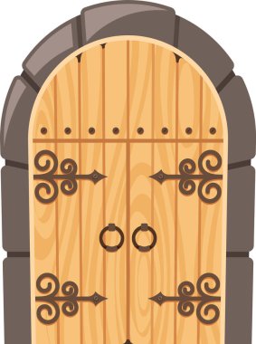 Ortaçağ ahşap kapısı