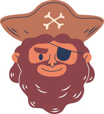 Gülen zalim korsan portresi