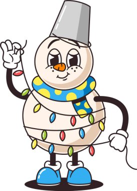 Çelenk takan Noel Kardan Adam karakteri